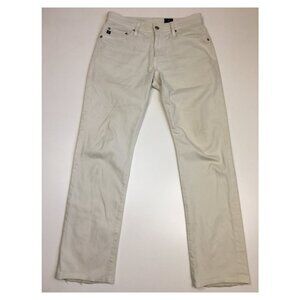 AG ADRIANO GOLDSCHMIED Light Cream/Beige The Graduate Tailored Leg Jeans